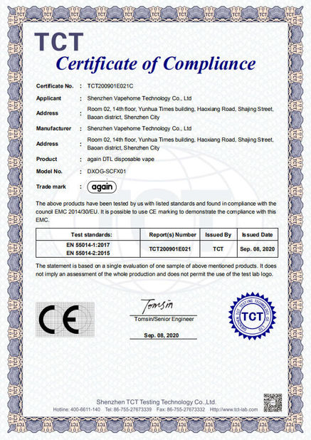 Shenzhen Vapehome Technology Co.,LTD.